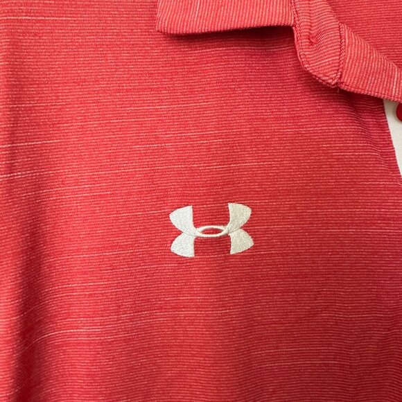 Two (2) Under Armour Heatgear Polo Shirts, Men's XL Loose Fit, Wolves Embroidery - Picture 8 of 12